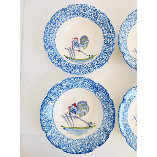 Vintage Los Angeles Pottery Laurie Gates Rooster Bowls-Set of 4 For Sale - Image 4 of 12