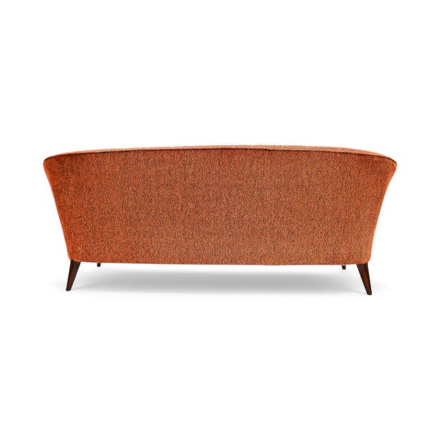 Wood “Concha” Sofa in Hardwood & Chenille, Joaquim Tenreiro, 1960s For Sale - Image 7 of 13
