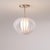 The Bloom Semi Flush Mount is a modern lighting fixture that combines a sleek white satin steel shade with a weathered...