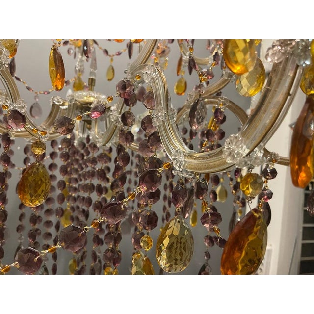 Large Murano Crystal Chandelier, 1960s For Sale - Image 18 of 18