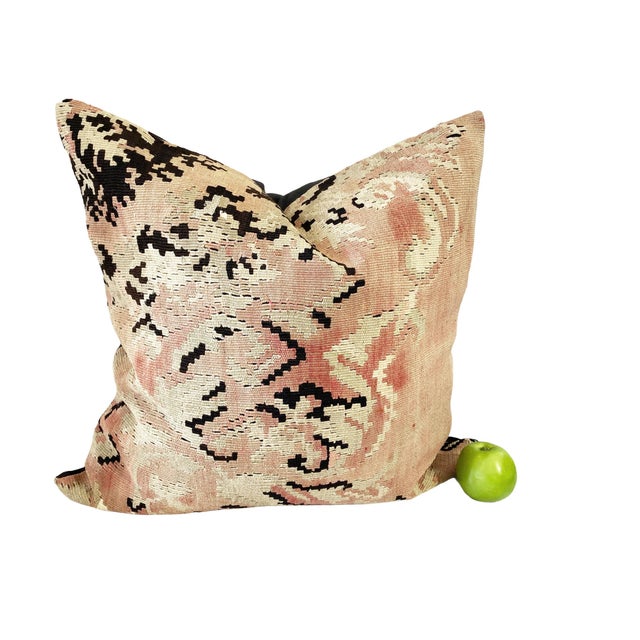 Tribal Custom Made Antique Turkish Tribal Kilim Pillow Cover 24" by 24" For Sale - Image 3 of 8