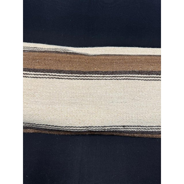 Contemporary Turkish Hemp Pillow Cushion Natural Beige Brown Cushion Cover 14"x40" For Sale - Image 3 of 4