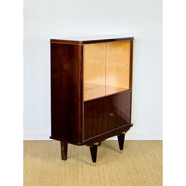 Art Deco Macassar Display Cabinet, 1950s For Sale - Image 12 of 12