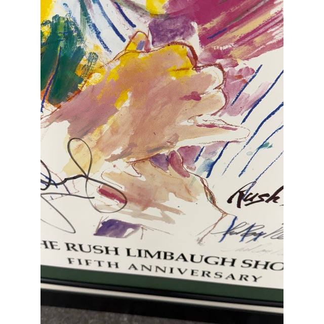 Circa 1991 the Rush Limbaugh Show 5th Anniversary Poster, Autograph + Frame For Sale - Image 10 of 12
