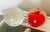 Beautiful contrast two controlled bubbles paperweights for modern decor or collectors.