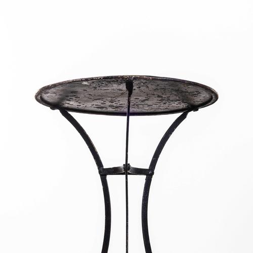 Vintage French Round Outdoor Metal Table, 1950s For Sale - Image 6 of 7