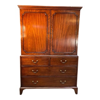 George III Linen Press For Sale
