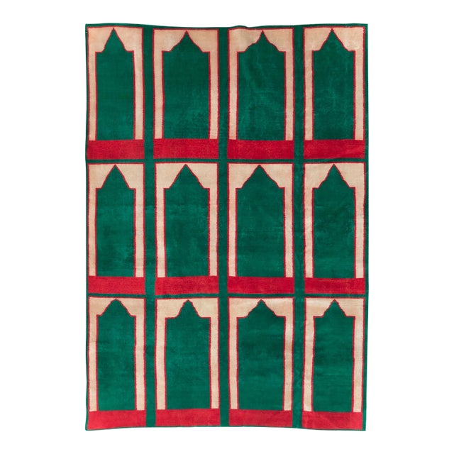 Galerie Shabab Collection Mid-20th Century Turkish Art Deco Style Carpet For Sale