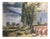 Hauck Karl, Farmhouse with Sandstone Bridge and Power Pole, 1950s, Oil on Canvas For Sale