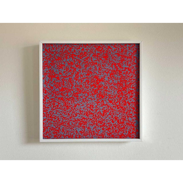 Francois Morellet, A Detail of the 40,000 Red and Blue Squares, 1965, Serigraph For Sale - Image 4 of 4