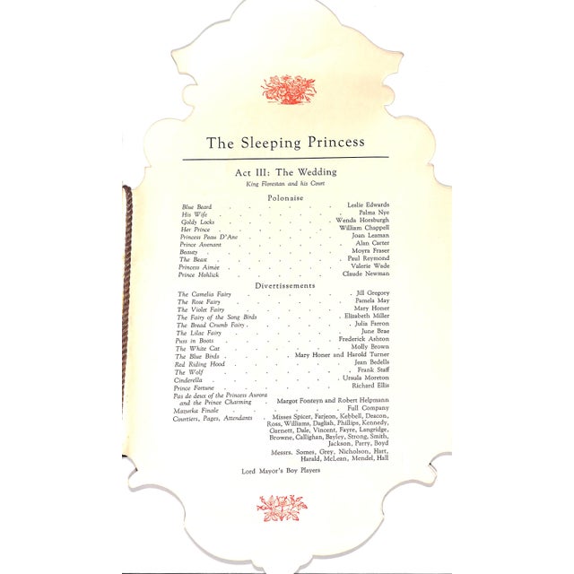 Traditional Royal Gala Performance at Royal Covent Garden Programme W/ Rex Whistler Design, 1939 For Sale - Image 3 of 9