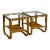 Vintage Palm Beach 2 Strand Rattan Bamboo Side Tables Style of Franco Albini - Set of 2 For Sale