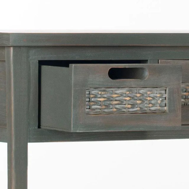 Modern Adele 3 Drawer Console in French Grey For Sale - Image 3 of 5