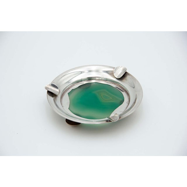 Circular Ashtray in Silver For Sale - Image 3 of 3