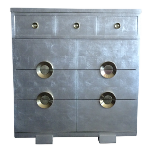 1940s Raymond Loewy Silver Leafed Tallboy