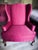 Queen Anne Late 20th Century Drexel Heritage Burgundy Wine Queen Anne Wingback Accent Chairs For Sale - Image 3 of 18
