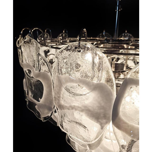 Large Italian Murano Glass Chandelier, 1970s For Sale - Image 10 of 18