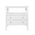 Metal Matthew Izzo Home Douglas White Textured Linen Two Drawer Side Table With Open Top Shelf, Polished Brass Knobs and Glass Top For Sale - Image 7 of 7