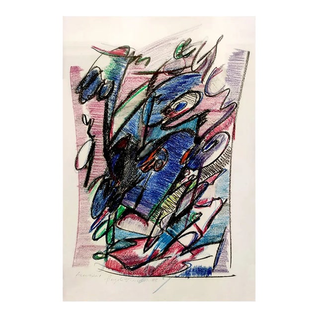 Ascension Painting by Angelo Rinaldi, 1980s For Sale