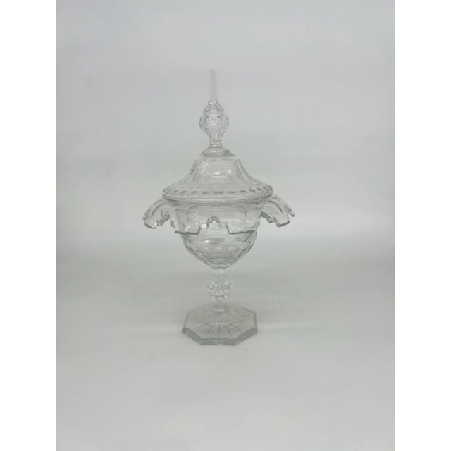 Antique Anglo-Irish Cut Crystal Lidded Urn For Sale - Image 11 of 11