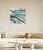 “Turquoise Flow” (2021) — original epoxy resin artwork with stones by Ukrainian artist Medvinska Julia. Size: 19.68 ×...