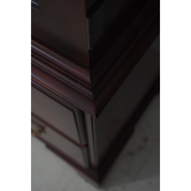 Henkel Harris Model #165 Mahogany Dome Top Armoire Cabinet For Sale - Image 12 of 18