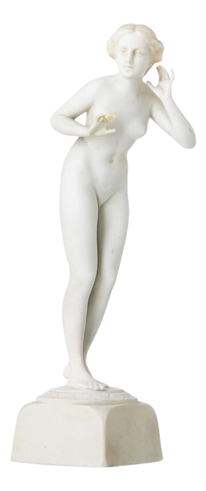 The Woman Who Sculpts Model in Porcelain by Otto Poertzel