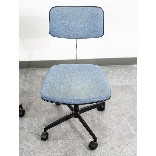 Blue 1960s Mid Century Modern Office Chair Pair Task Swivel Work Blue Rasmussen Labofa Two For Sale - Image 8 of 11