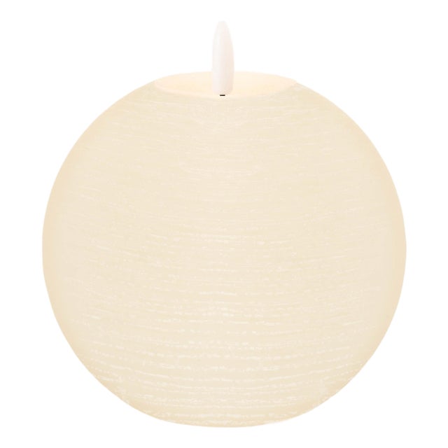 FIA Wick Ivory Round Candle (Set of 2) For Sale