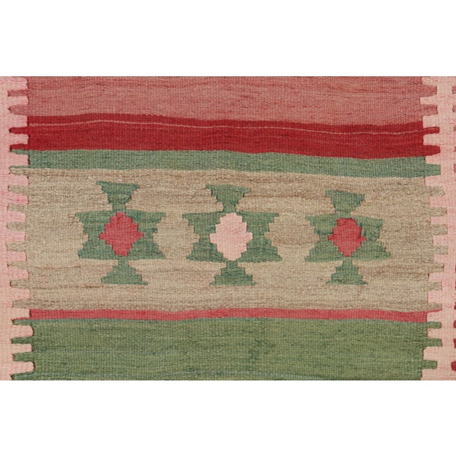 Tribal Vintage Persian Kilim Runner in Polychromatic Geometric Patterns by Rug & Kilim For Sale - Image 3 of 7