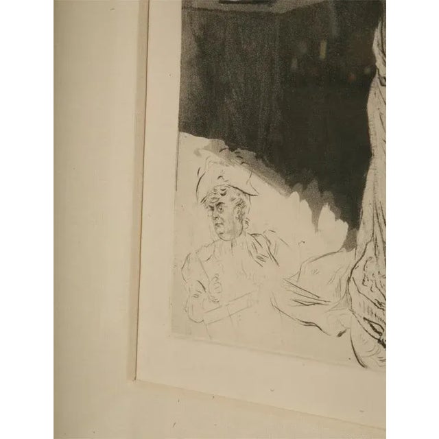 Late 19th Century Sensual Hand Signed !9th Century Lobel Riche Etching Custom Framed For Sale - Image 5 of 8