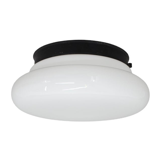 Glass Flushmount Light, Czechoslovakia, 1970s For Sale