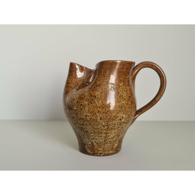 Zoomorphic Owl Pitcher in Pyrite Sandstone, France, 1950s For Sale - Image 18 of 18