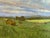 Original Landscape With Hay Bales Oil Painting, Framed For Sale - Image 4 of 8