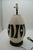 Contemporary Late 20th Century Black & Ivory Geometric Chulucanas Pottery Lamp – Handcrafted Peruvian Art Large Egg Vase Shape For Sale - Image 3 of 8