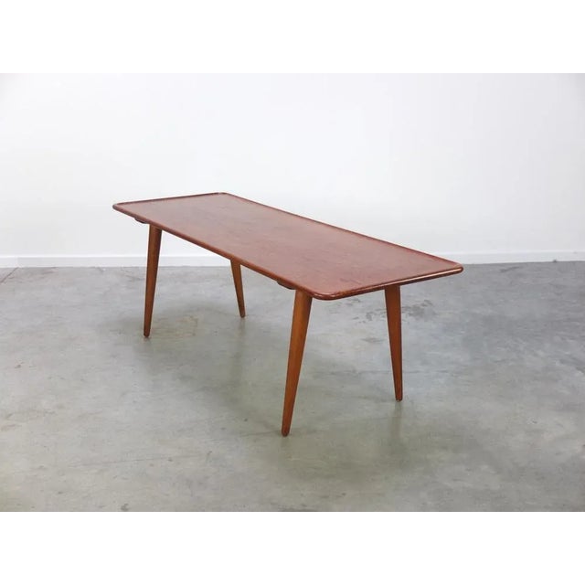 Large Teak & Oak AT-11 Coffee Table by Hans J. Wegner for Andreas Tuck, 1950s For Sale - Image 12 of 14