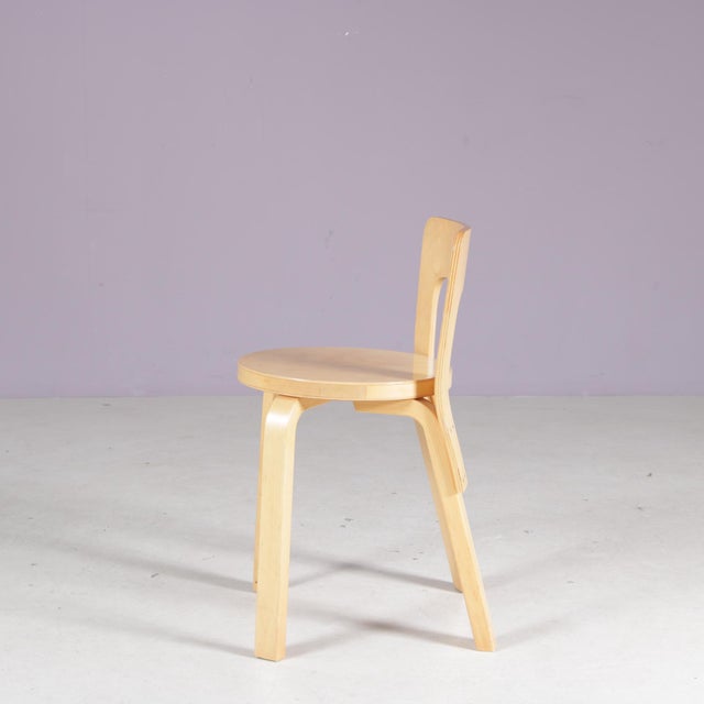 Pine Model 65 Chair from Alvar Aalto, 1950s, in Very Good conditions. Designed 1950 to 1959 I have official proof of...