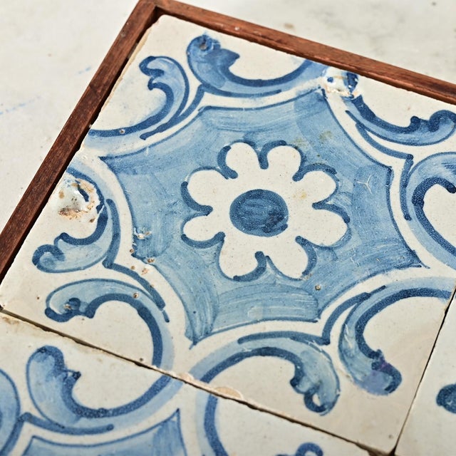 Framed Set of 18th Century Portuguese Tiles For Sale - Image 4 of 8