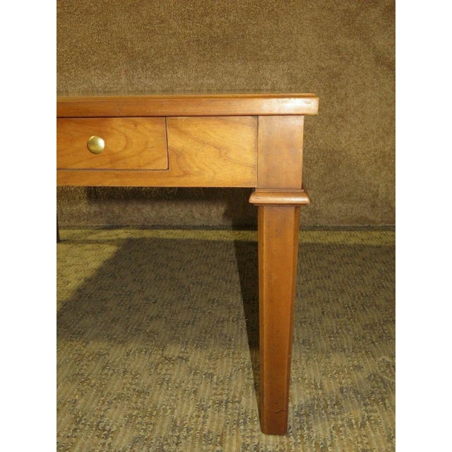 Vintage Baker Burl Wood Table Mid Century Square Coffee 4 Drawers MCM For Sale - Image 11 of 13
