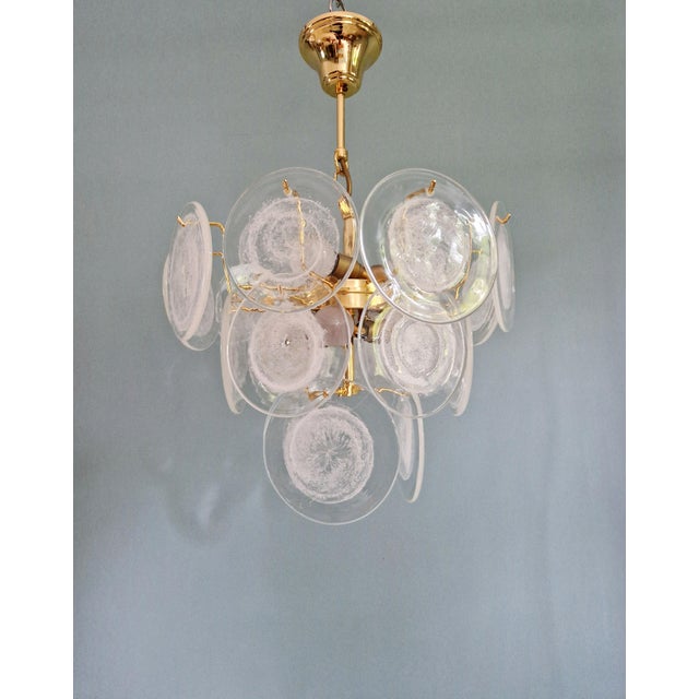 Murano Glass Disc Chandelier, Italy, 1970 For Sale - Image 15 of 17