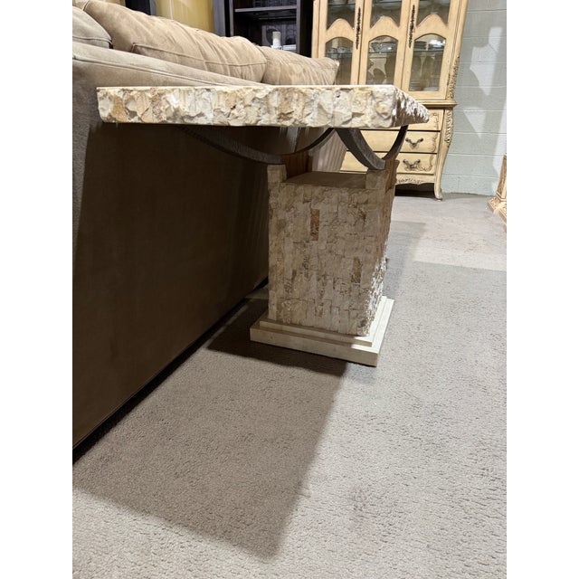 Casa Bique Casa Bique Tessellated Stone Console Table For Sale - Image 4 of 7