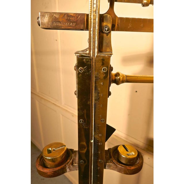 Avery brass height and weight standing jockey scales from Market Rasen Racecourse. This is a very rare set of 19th century...