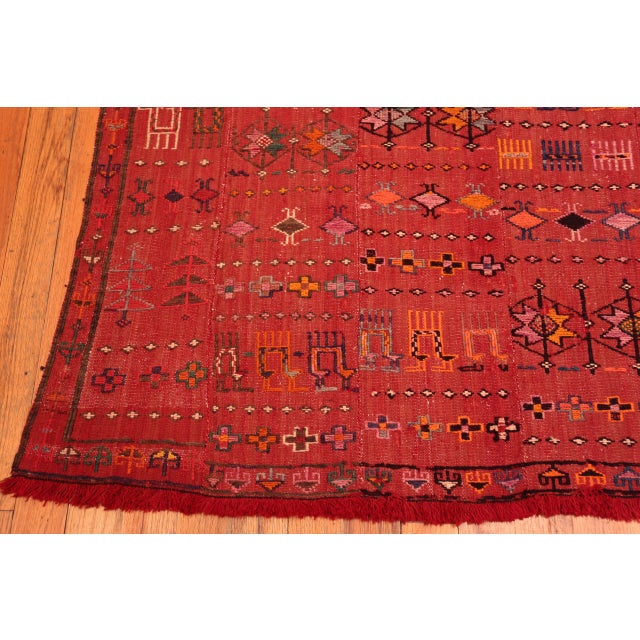 Nazmiyal Collection Vintage Persian Gabbeh Flatweave Rug For Sale In New York - Image 6 of 6