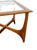 Vintage Lane Silhouette Mid-Century Modern Walnut Side Tables, Pair – Sculptural X-Stretcher Base With Inset Glass Tops For Sale - Image 9 of 12
