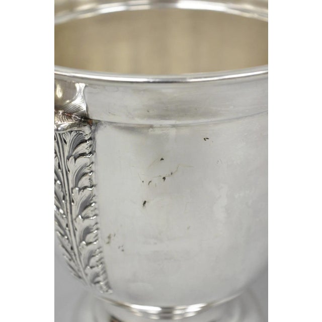 Vintage Sheffield English Regency Silver Plated Champagne Chiller Ice Bucket For Sale - Image 12 of 17