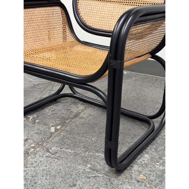 Safavieh Nadie Rattan Accent Chair For Sale - Image 9 of 12