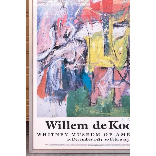 1980s 1983 Signed Willem deKooning Whitney Retrospective Poster “Woman and Bicycle” For Sale - Image 5 of 8