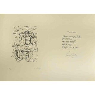 Orfeo Tamburi, Night Time, Edition 39/40, 1945, Lithograph For Sale