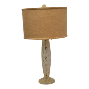 1980s Ondoso Donghia Murano Glass Lamp With Gold Dust Aventurine
