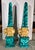 Pair of Grand Tour Faux Malachite Hand Painted & Gilded Obelisks of Minerva For Sale - Image 10 of 13